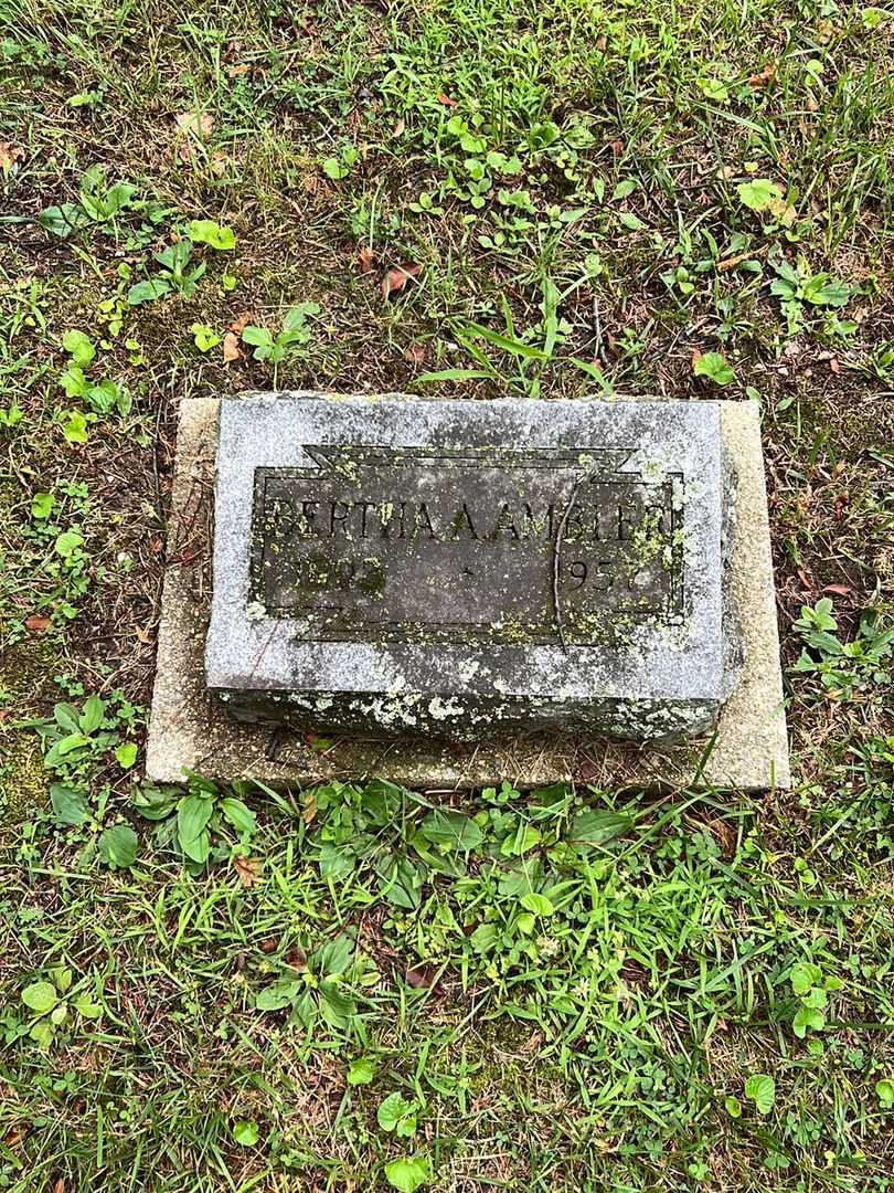 Bertha A. Ambler's grave. Photo 1