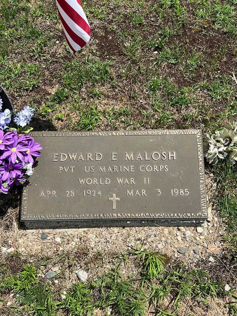 Edward E. Malosh's grave. Photo 1