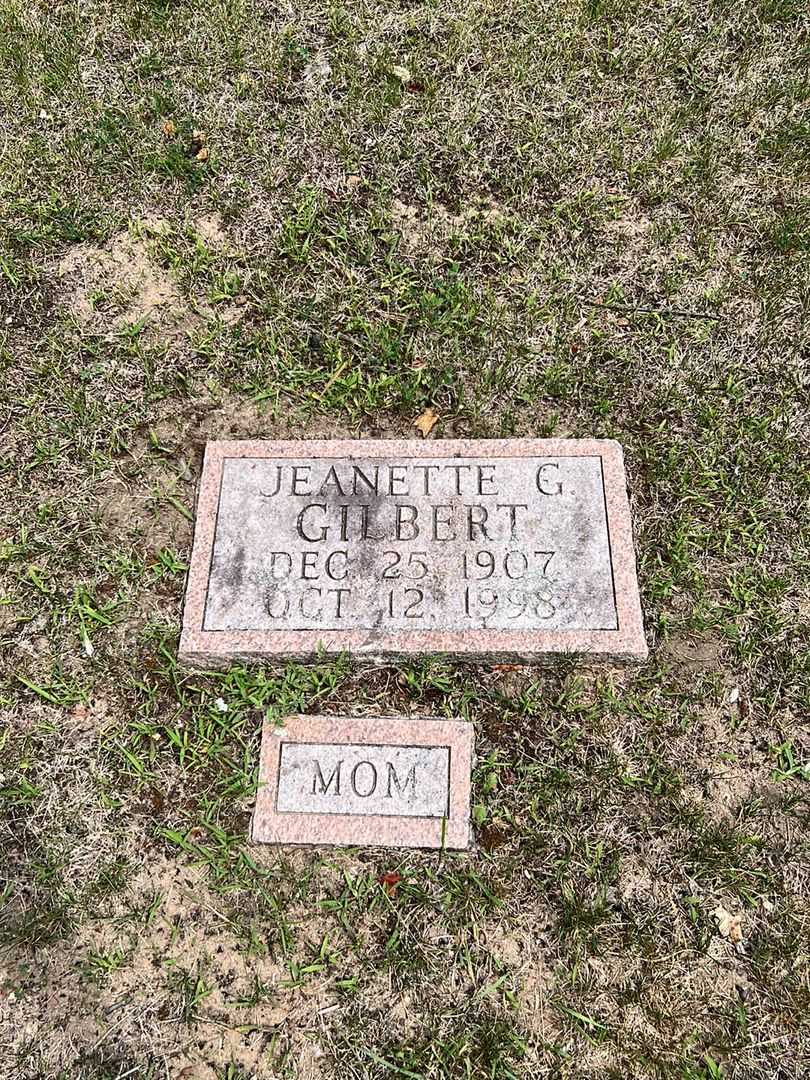 Jeanette G. Gilbert's grave. Photo 1