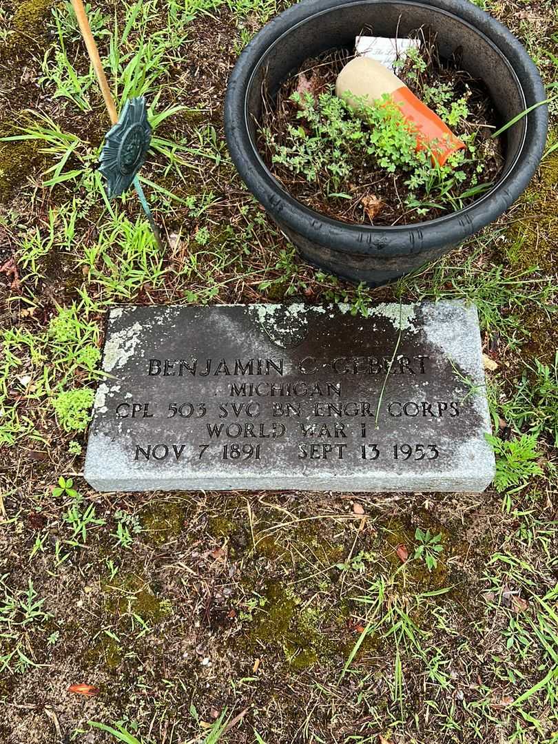 Benjamin C. Gebert's grave. Photo 1