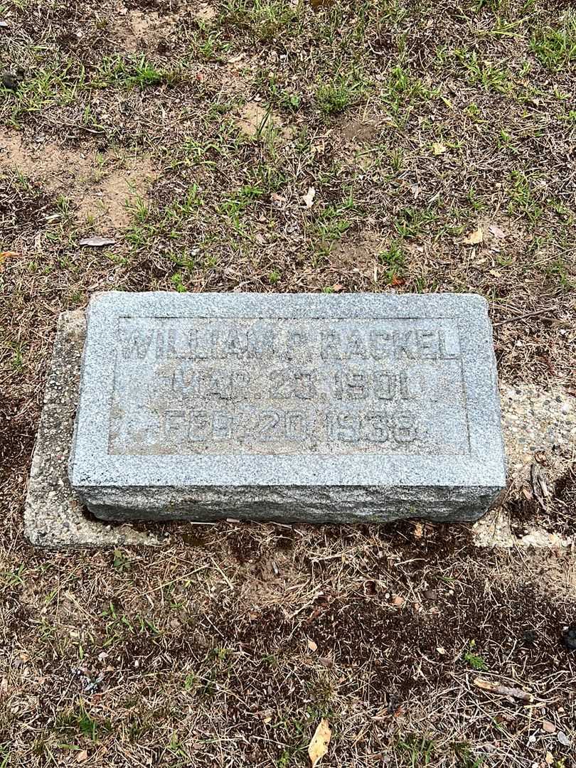 William P. Rackel's grave. Photo 1