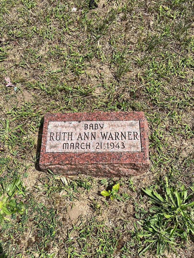 Ruth Ann Warner's grave. Photo 1