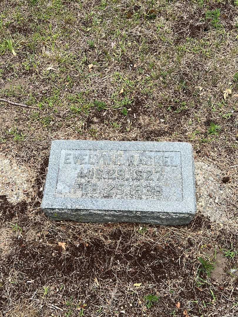 Evelyn E. Rackel's grave. Photo 1