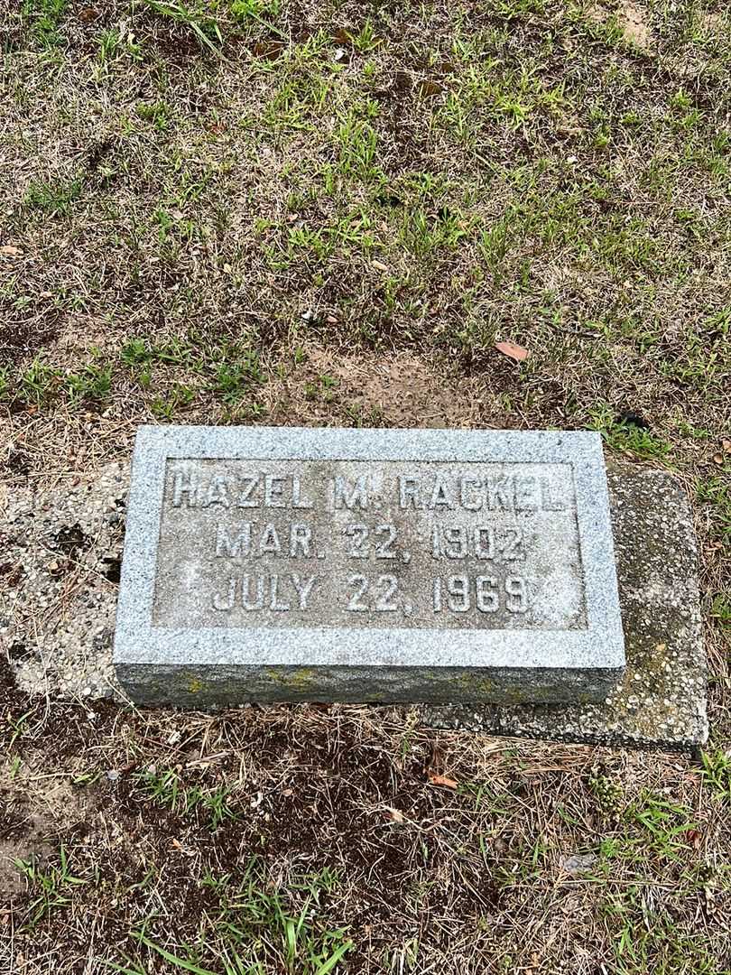 Hazel M. Rackel's grave. Photo 1