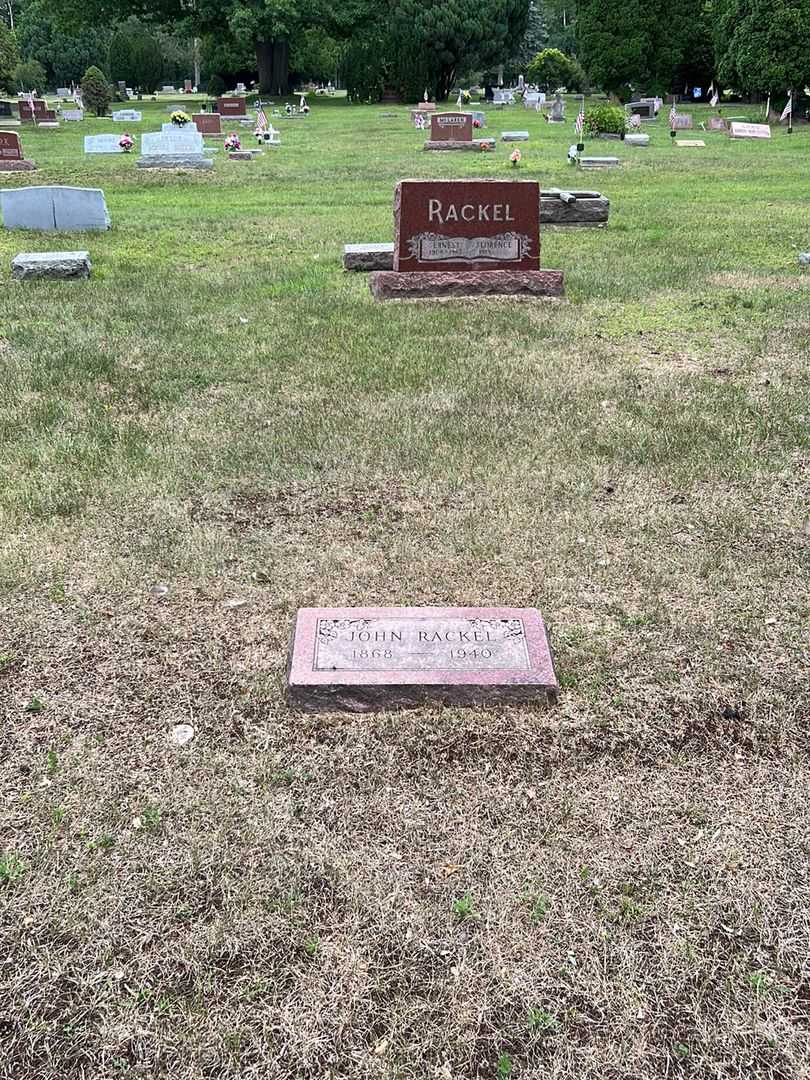 John Rackel's grave. Photo 2