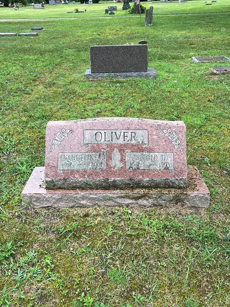 Evangeline G. Oliver's grave. Photo 1