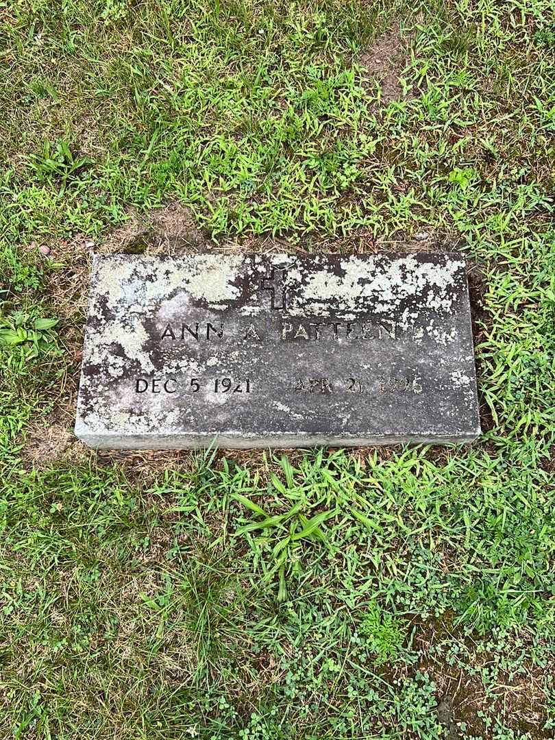 Ann A. Patteen's grave. Photo 1