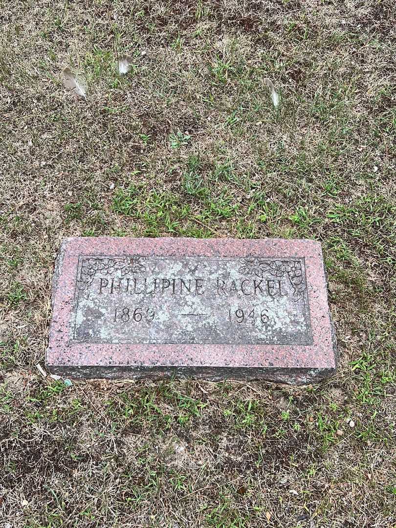 Phillipine Rackel's grave. Photo 1