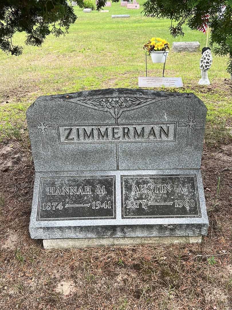 Hannah M. Zimmerman's grave. Photo 1