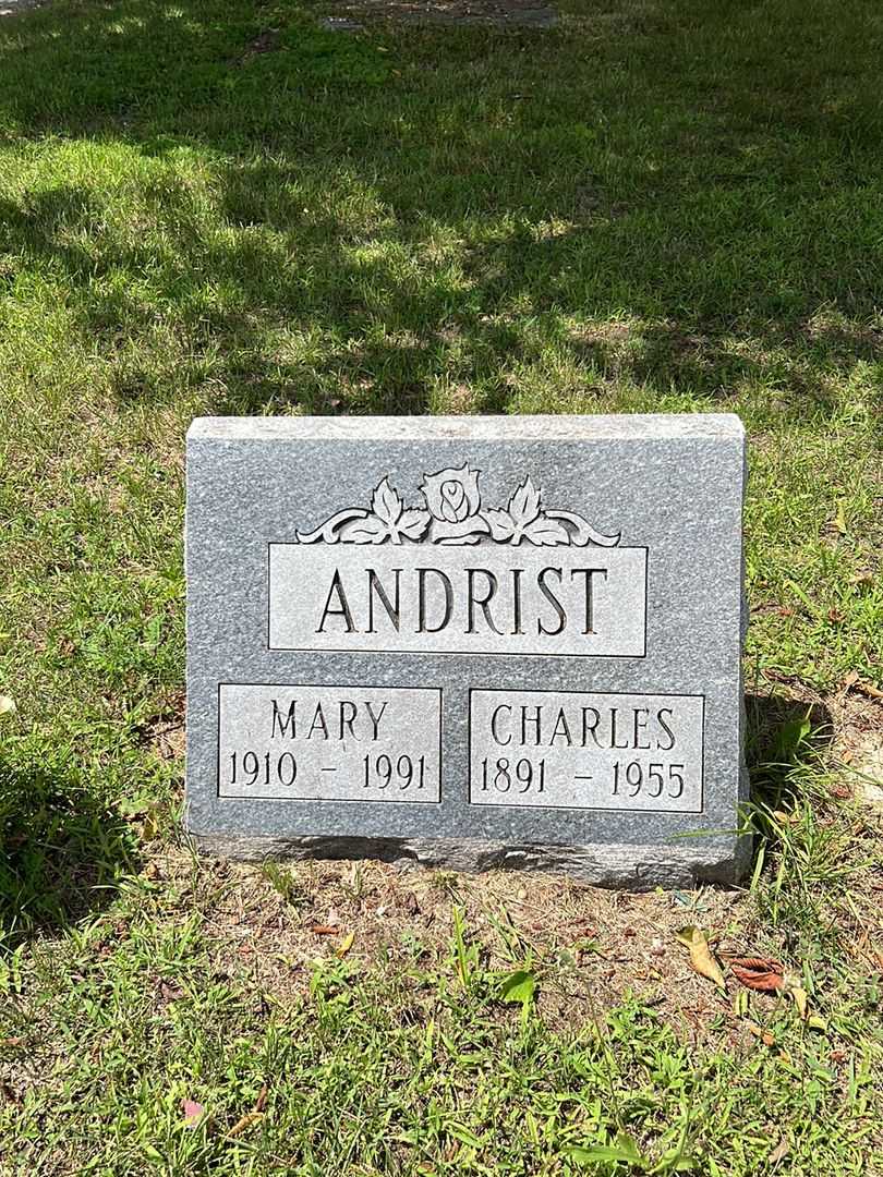 Charles M. Andrist's grave. Photo 1