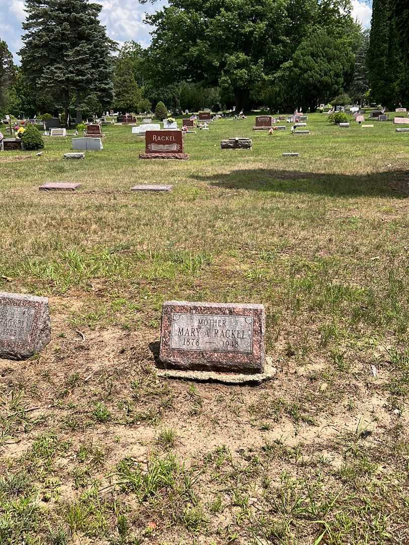 Mary A. Rackel's grave. Photo 2